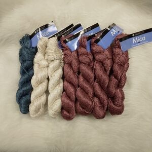 YARN Berroco Mica Silk Blend Yarn, 7 Skeins, Beautiful Hand